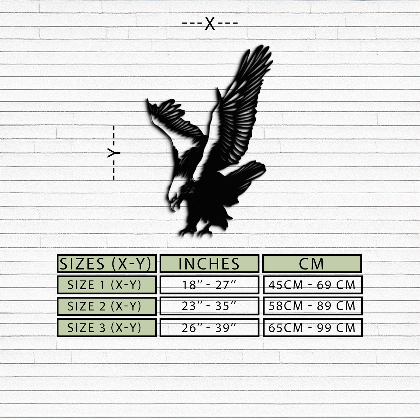 Majestic Eagle Metal Wall Art - Powerful Steel Bird Silhouette - KAF059 - Tampa Home & Garden Store