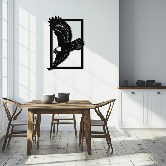 Majestic Eagle Metal Wall Art - Steel Wall Decor for Home and Office - KAF055 - Tampa Home & Garden Store