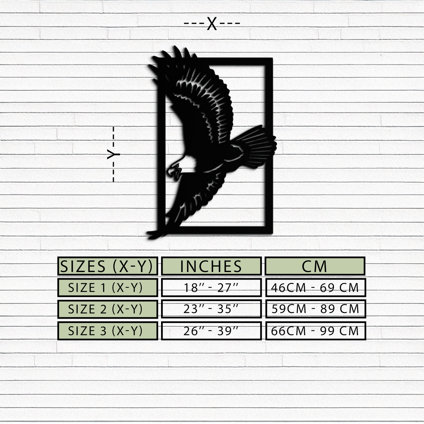Majestic Eagle Metal Wall Art - Steel Wall Decor for Home and Office - KAF055 - Tampa Home & Garden Store