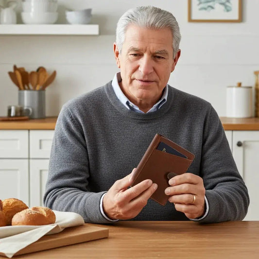 Cambridge full-grain leather passport wallet in brown with card slots MiamiLeathers on Tampa Home & Garden Store