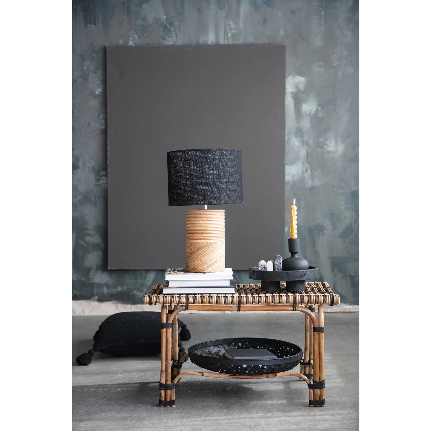 Mango Wood Taper Candle Holder, Black - Tampa Home & Garden Store