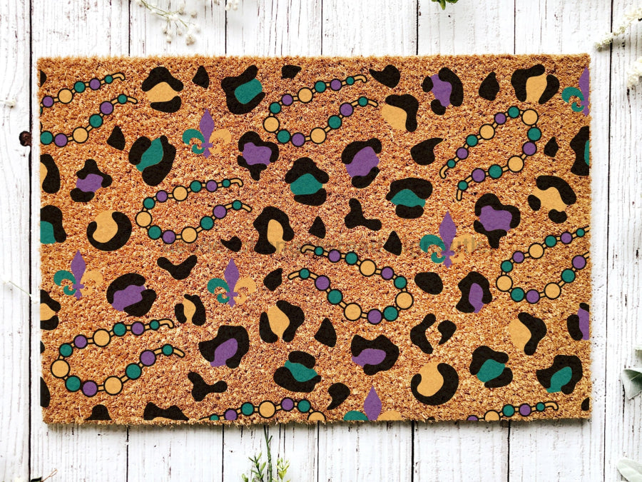 Mardi Gras Decor Doormat Fat Tuesday Doormat | Mardi Gras Door Mat - Tampa Home & Garden Store