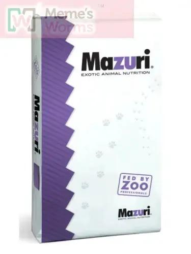 Mazuri Worm Food worm chow box with purple side panel and Mazuri Exotic Animal Nutrition on Tampa Home & Garden Store