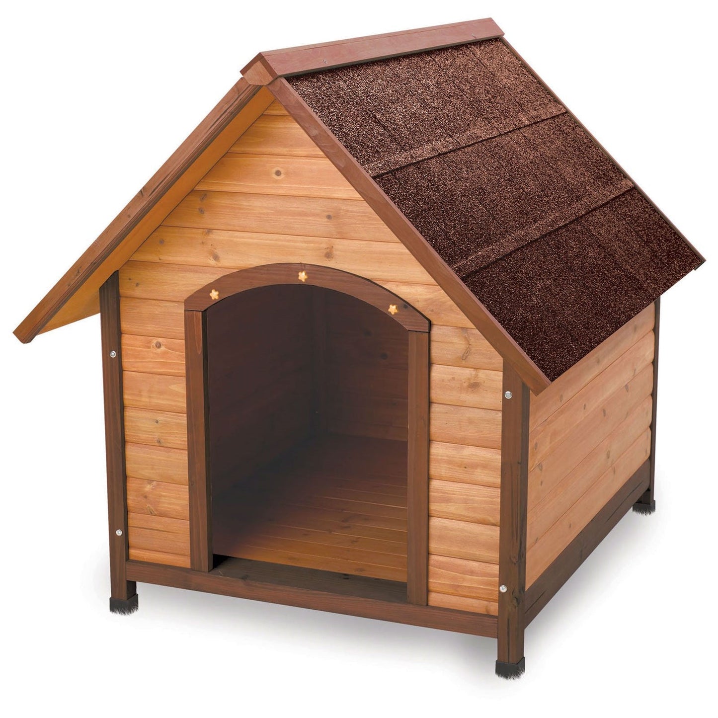 Medium 30-inch Solid Wood Dog House with Waterproof Shingle Roof - Tampa Home & Garden Store