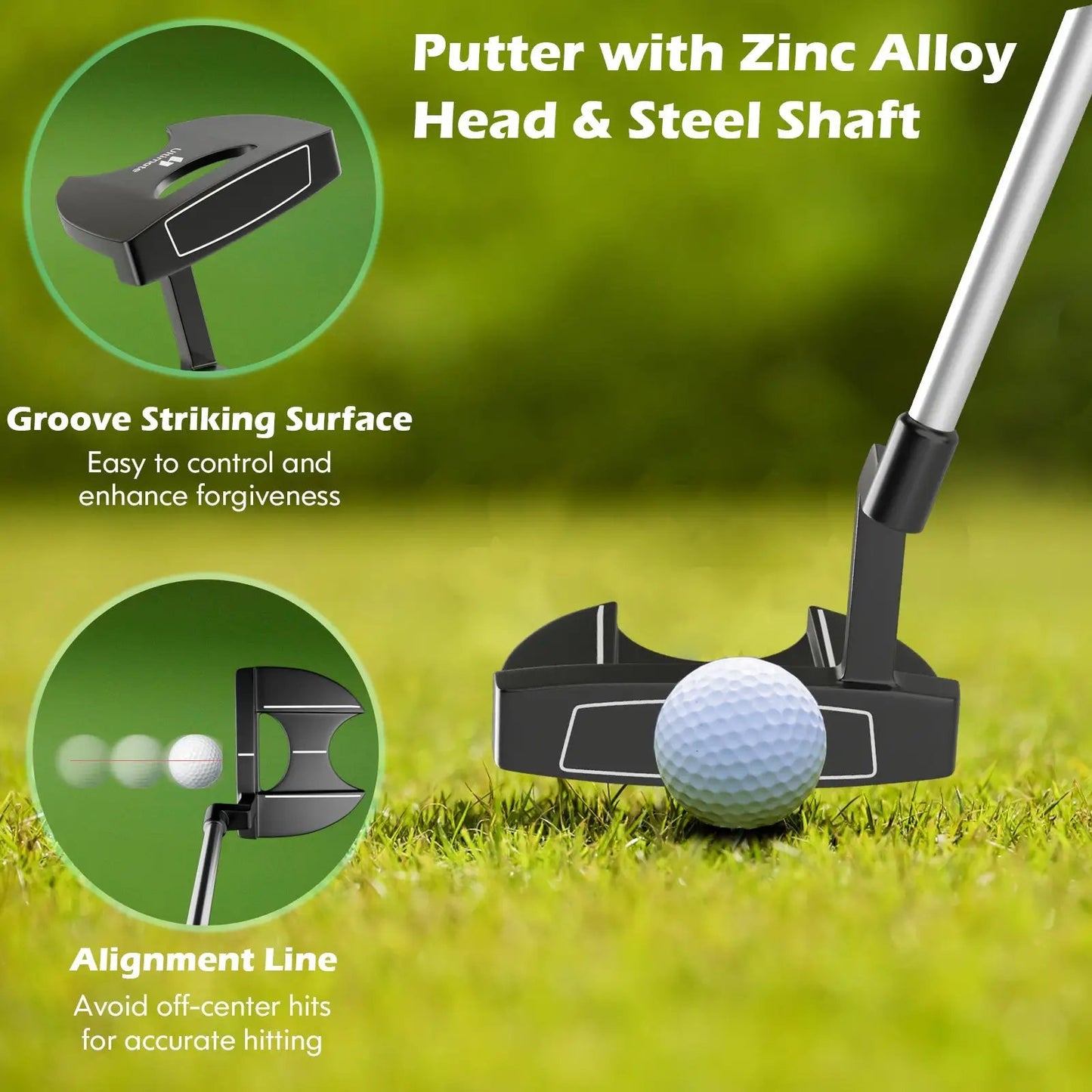 Men's 9-Piece Complete Golf Club Set with putter zinc alloy head and steel shaft DirectDeals on Tampa Home & Garden Store