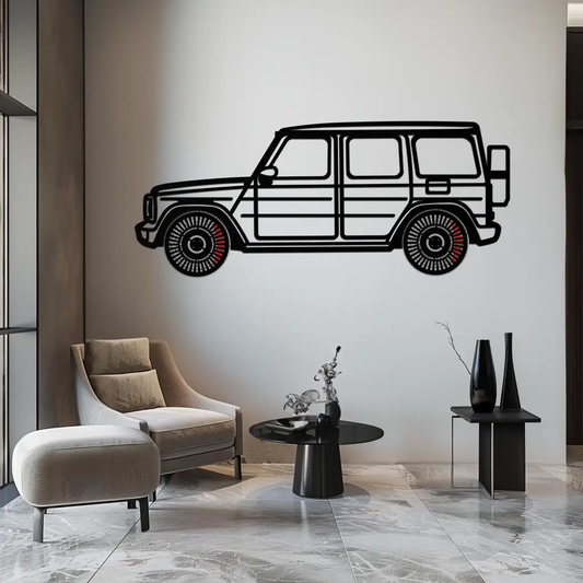 Mercedes G-Class Metal Wall Art – Luxury SUV Silhouette with Rotating Wheels 🚙✨KAFMEKA069 - Tampa Home & Garden Store