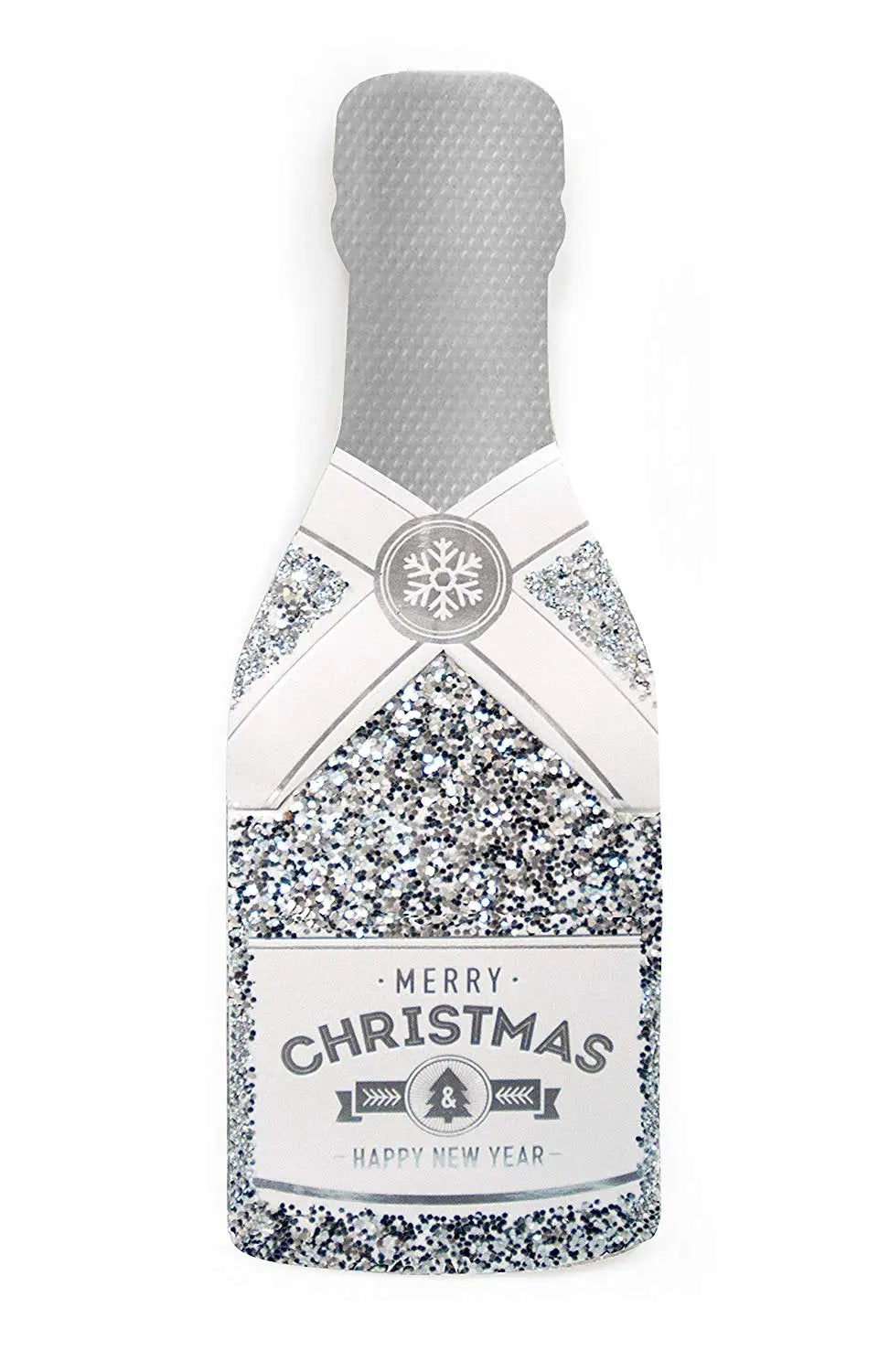 Merry Christmas Champagne Silver Cracker Card bottle design The Country Christmas Loft on Tampa Home & Garden Store