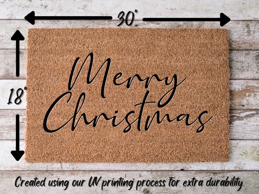 Merry Christmas Door Mat | Hippo Christmas Doormat | Winter Decoration | Welcome Mat | Holiday Doormat | Winter Decor | Christmas Gift - Tampa Home & Garden Store
