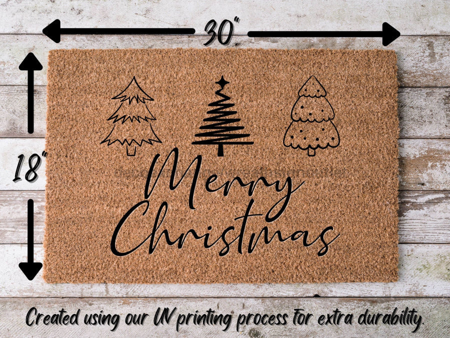 Merry Christmas Door Mat | Hippo Christmas Doormat | Winter Decoration | Welcome Mat | Holiday Doormat | Winter Decor | Christmas Gift - Tampa Home & Garden Store