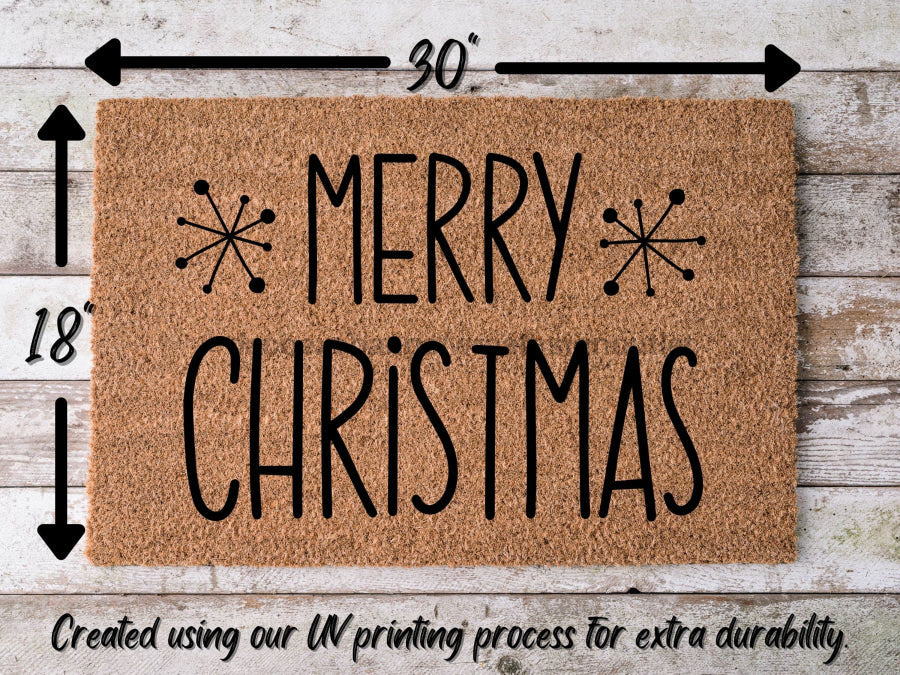 Merry Christmas Door Mat | Hippo Christmas Doormat | Winter Decoration | Welcome Mat | Holiday Doormat | Winter Decor | Christmas Gift - Tampa Home & Garden Store