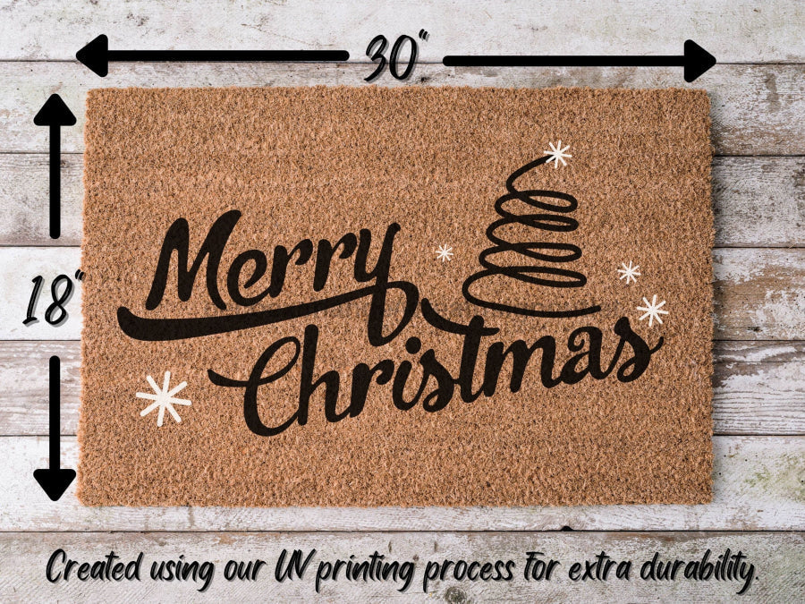 Merry Christmas Door Mat | Hippo Christmas Doormat | Winter Decoration | Welcome Mat | Holiday Doormat | Winter Decor | Christmas Gift - Tampa Home & Garden Store