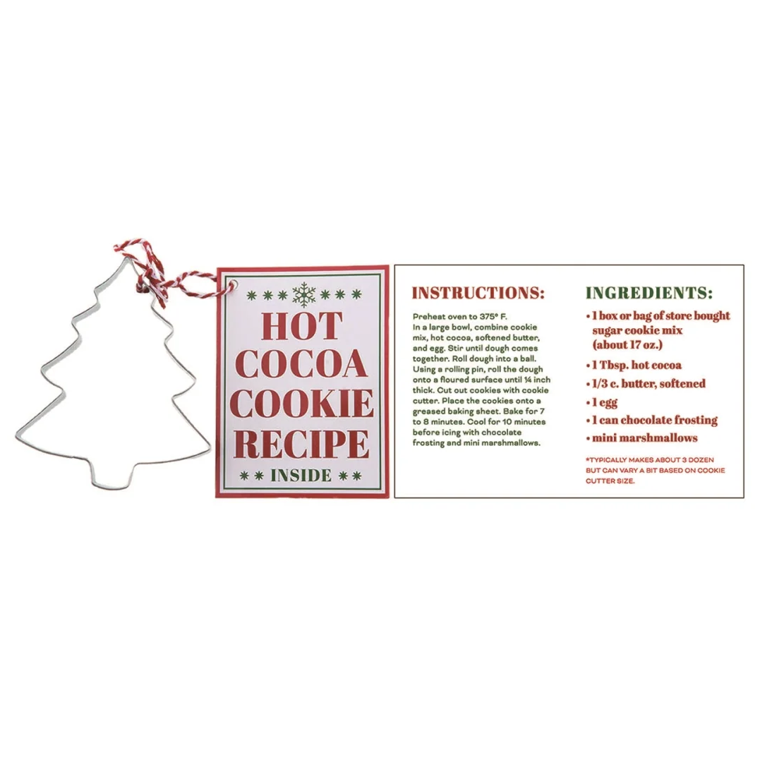 Metal Cookie Cutter with Recipe - Tree - Tampa Home & Garden Store