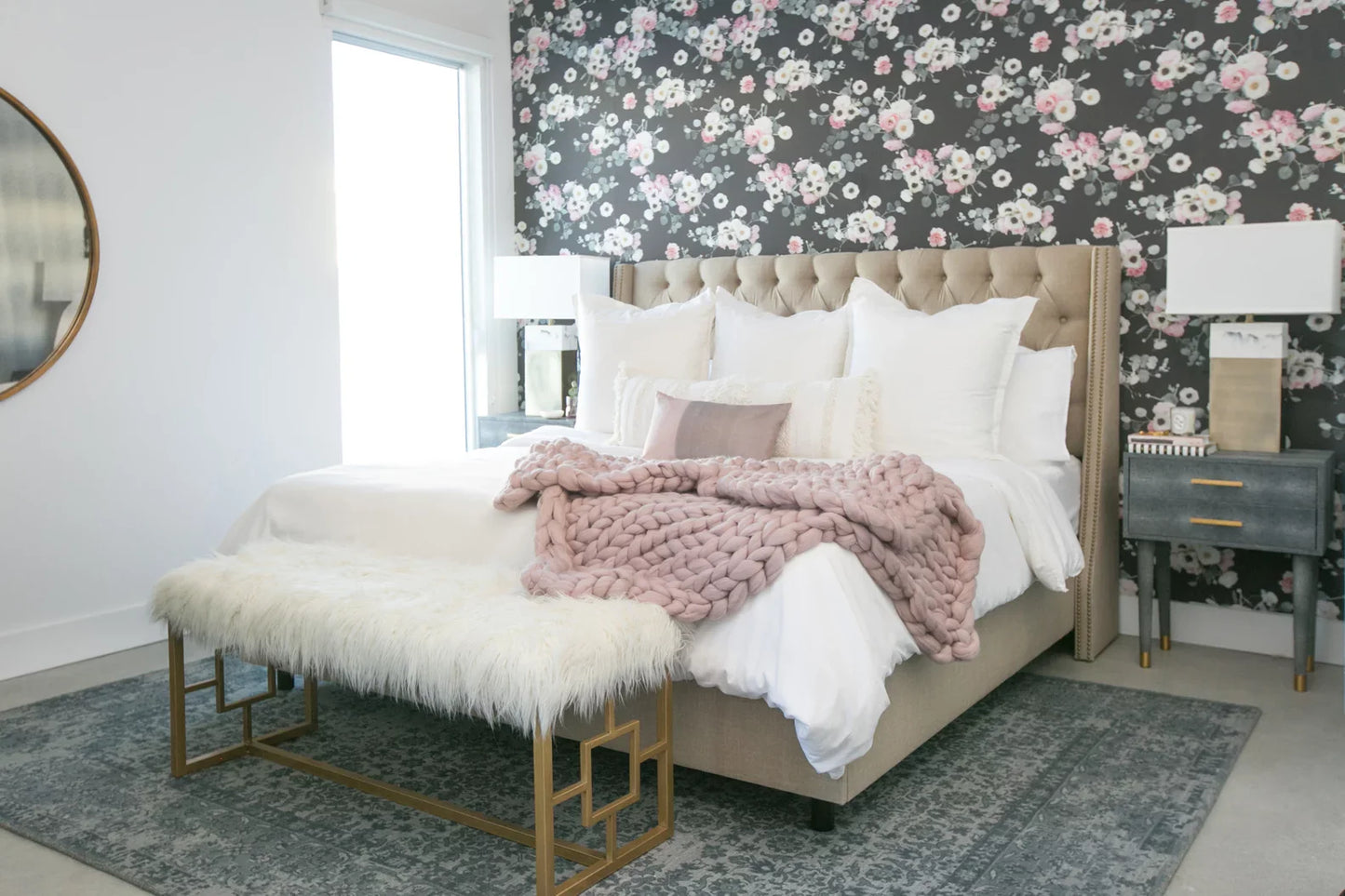 Midnight Floral Wallpaper, black - Tampa Home & Garden Store
