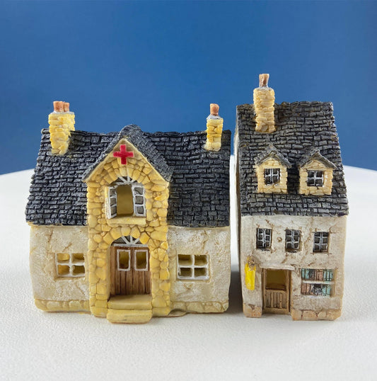 Miniature Village Houses for Fairy Garden, Terrarium or Rustic Home Decor. Top Collection. Set of 5. Gift for Kids Grand Kids Him Her. - Tampa Home & Garden Store