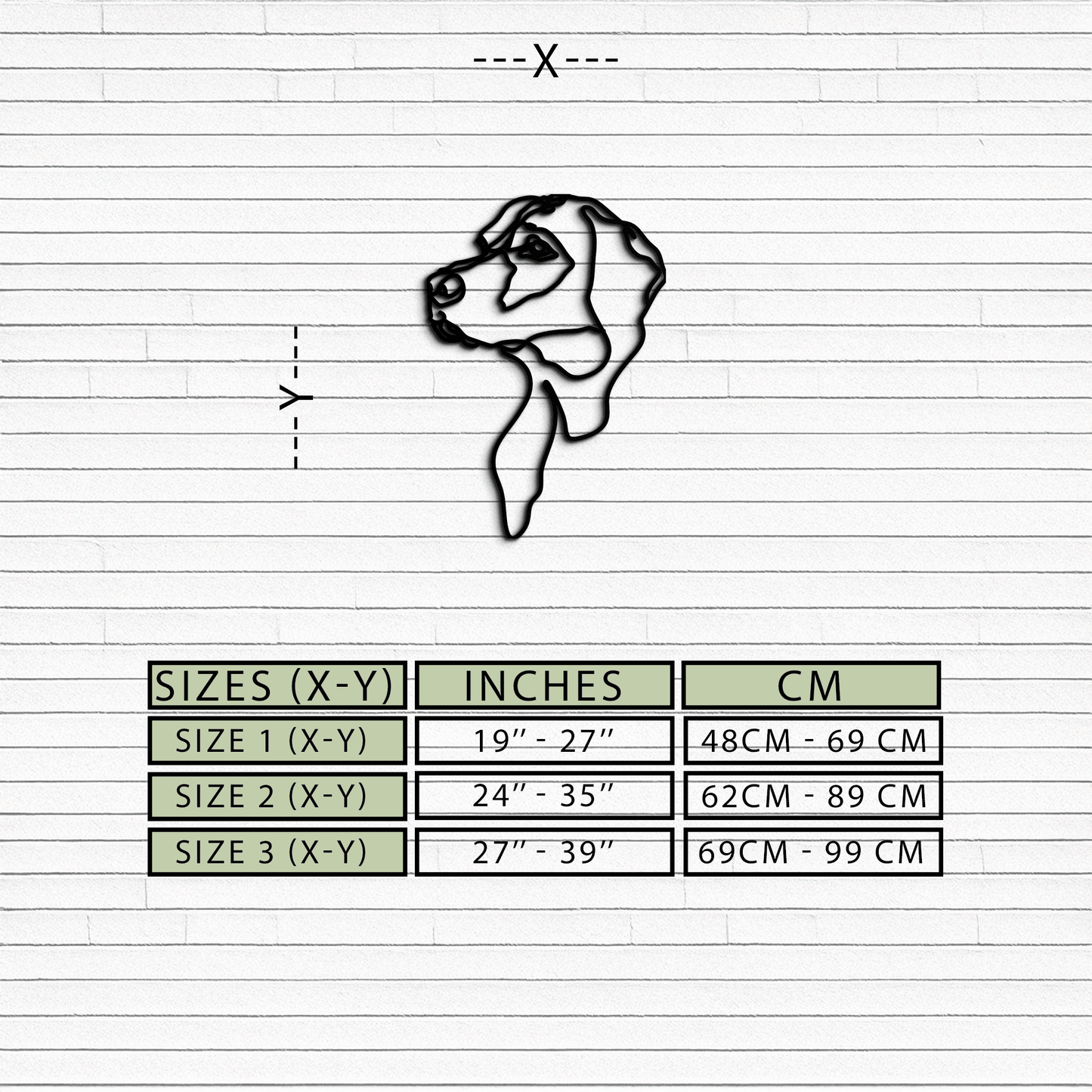 Minimalist Dog Line Art - Modern Metal Wall Decor - KAF027 - Tampa Home & Garden Store
