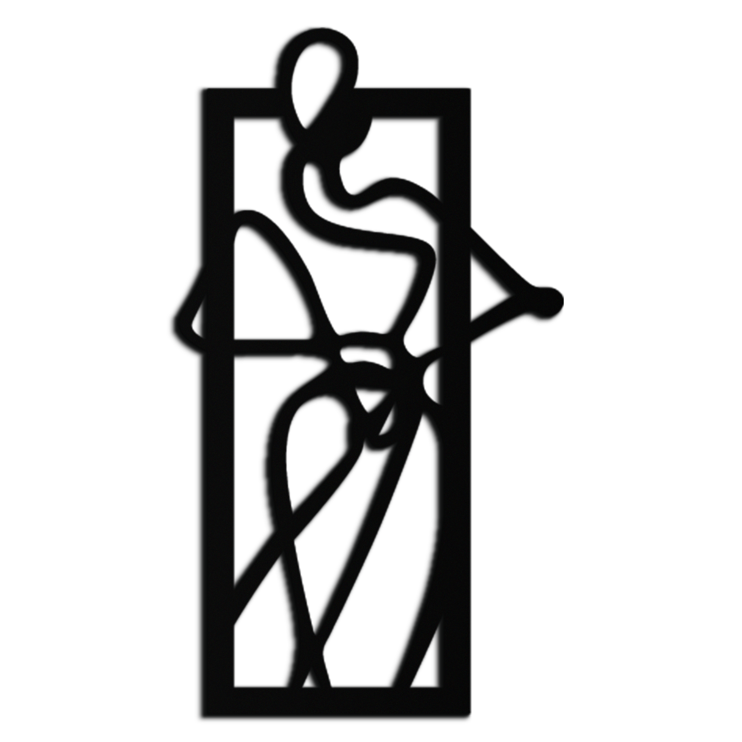 Minimalist Woman Line Art Metal Wall Decor – Abstract Feminine Silhouette Black Steel Artwork for Modern Interiors- KAF437 - Tampa Home & Garden Store