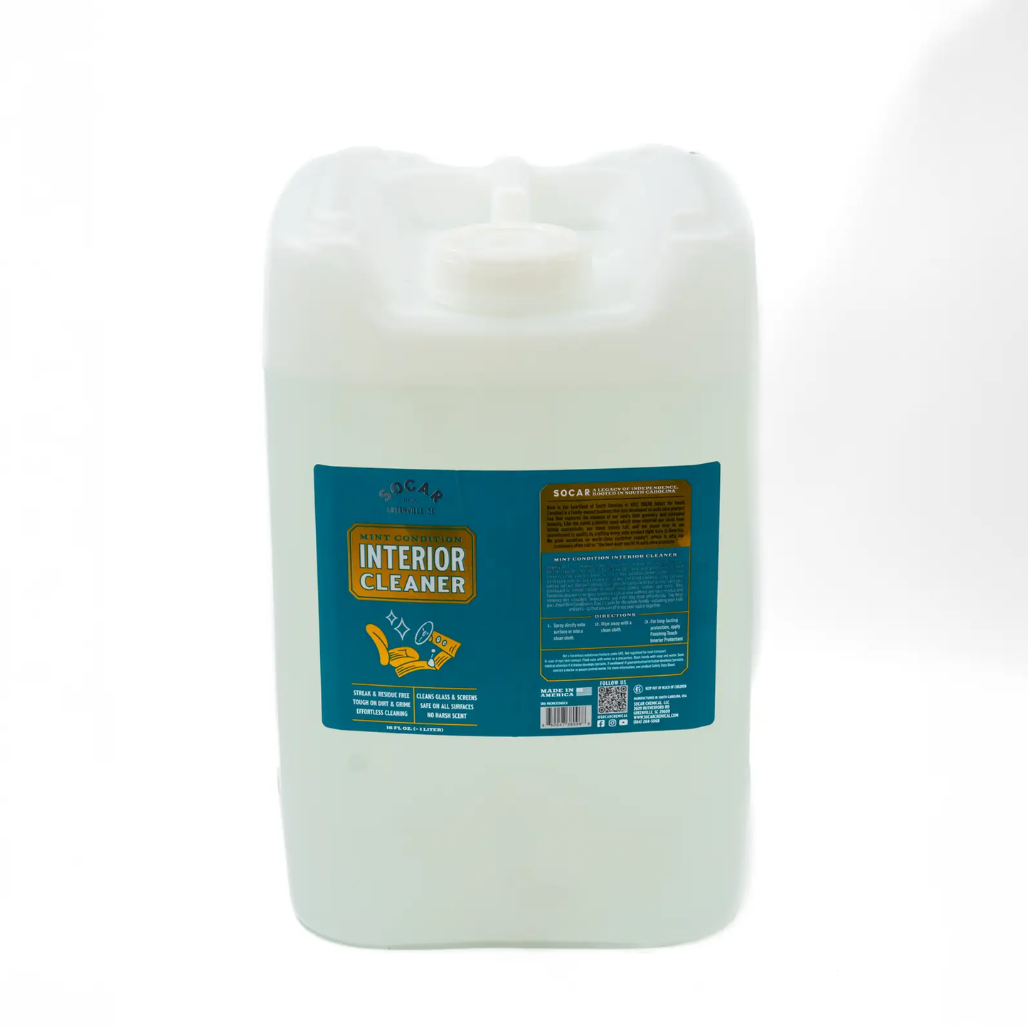 Mint Condition Interior Cleaner BioSafe Socar bottle for vehicle interiors, blue label on Tampa Home & Garden Store
