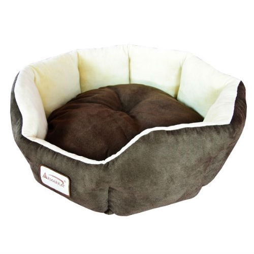 Mocha Beige Round Oval Pet Bed for Small Dogs or Cats - Tampa Home & Garden Store