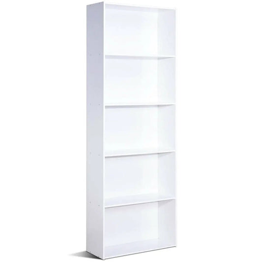 Modern White 5-Tier Bookcase Storage Shelf by HomePacific on Tampa Home & Garden Store