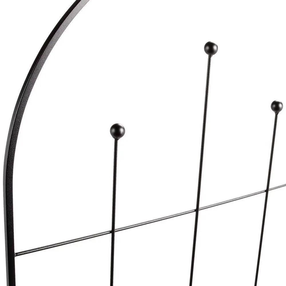 6-ft black metal garden trellis arch with vertical rods and ball finials by HomePacific on Tampa Home & Garden Store