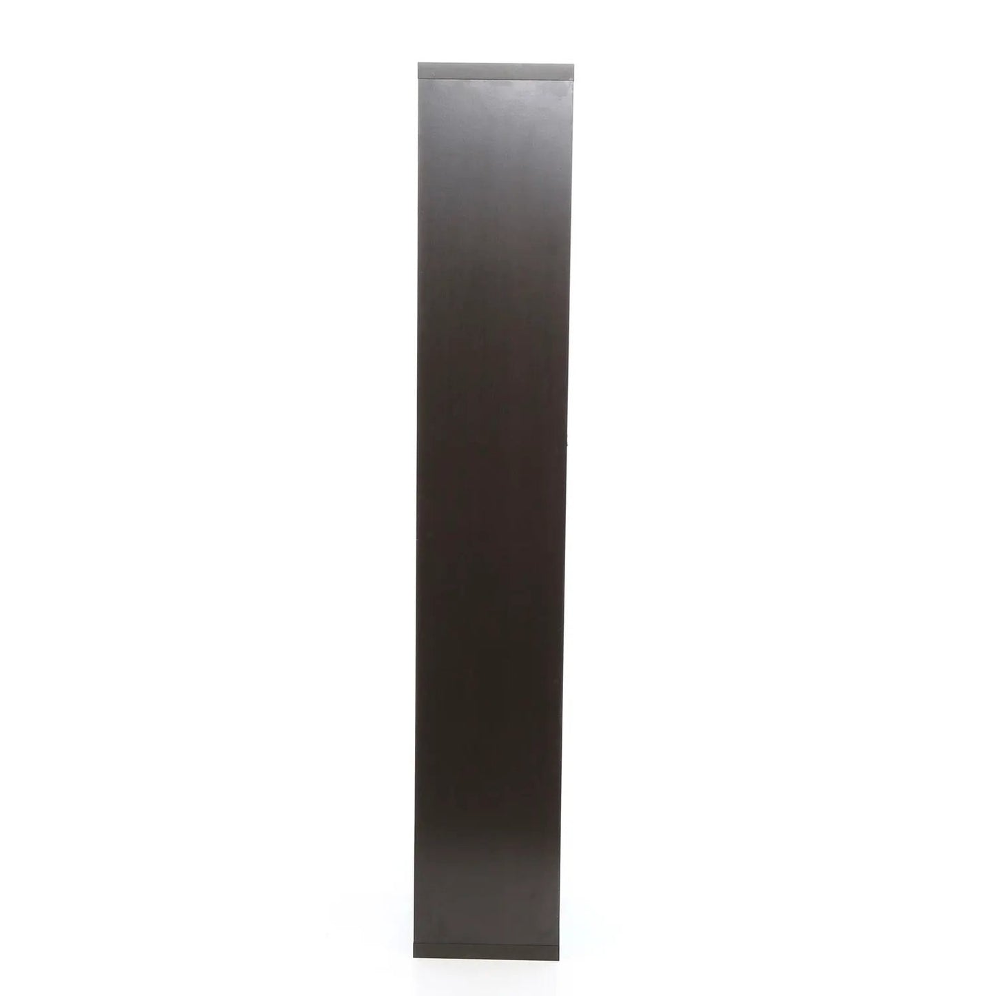 Modern 70in High Cabinet Bookcase cappuccino finish vertical panel on Tampa Home & Garden Store