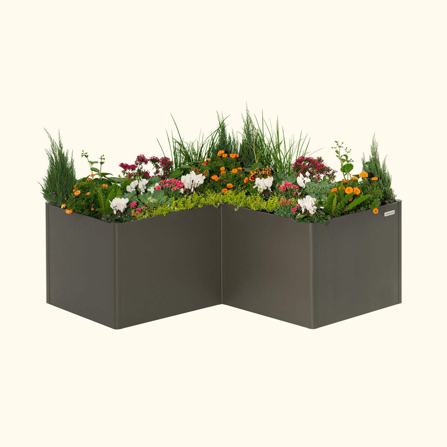 32" Extra Tall Modern 83" x 83" L Shape Metal Raised Garden Bed - 2nd box - Tampa Home & Garden Store