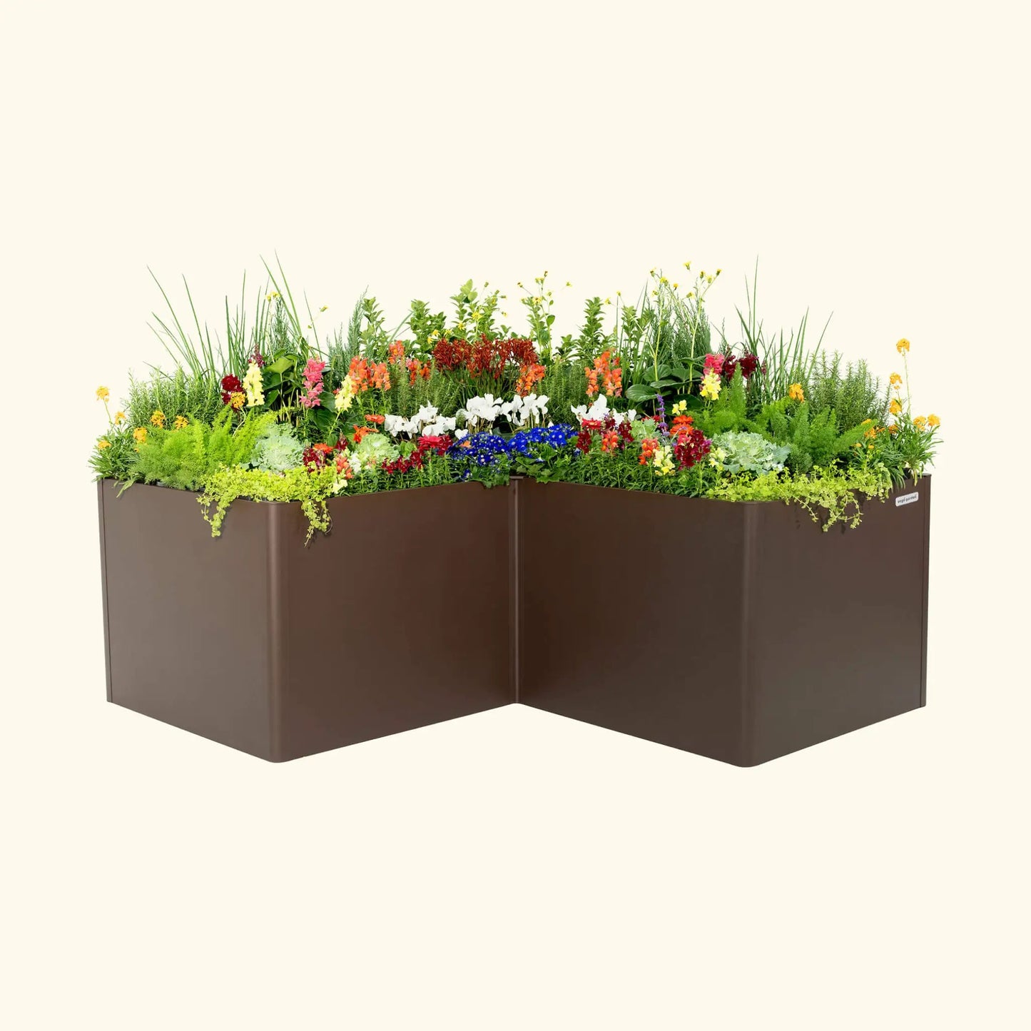 32" Extra Tall Modern 83" x 83" L Shape Metal Raised Garden Bed - 2nd box - Tampa Home & Garden Store