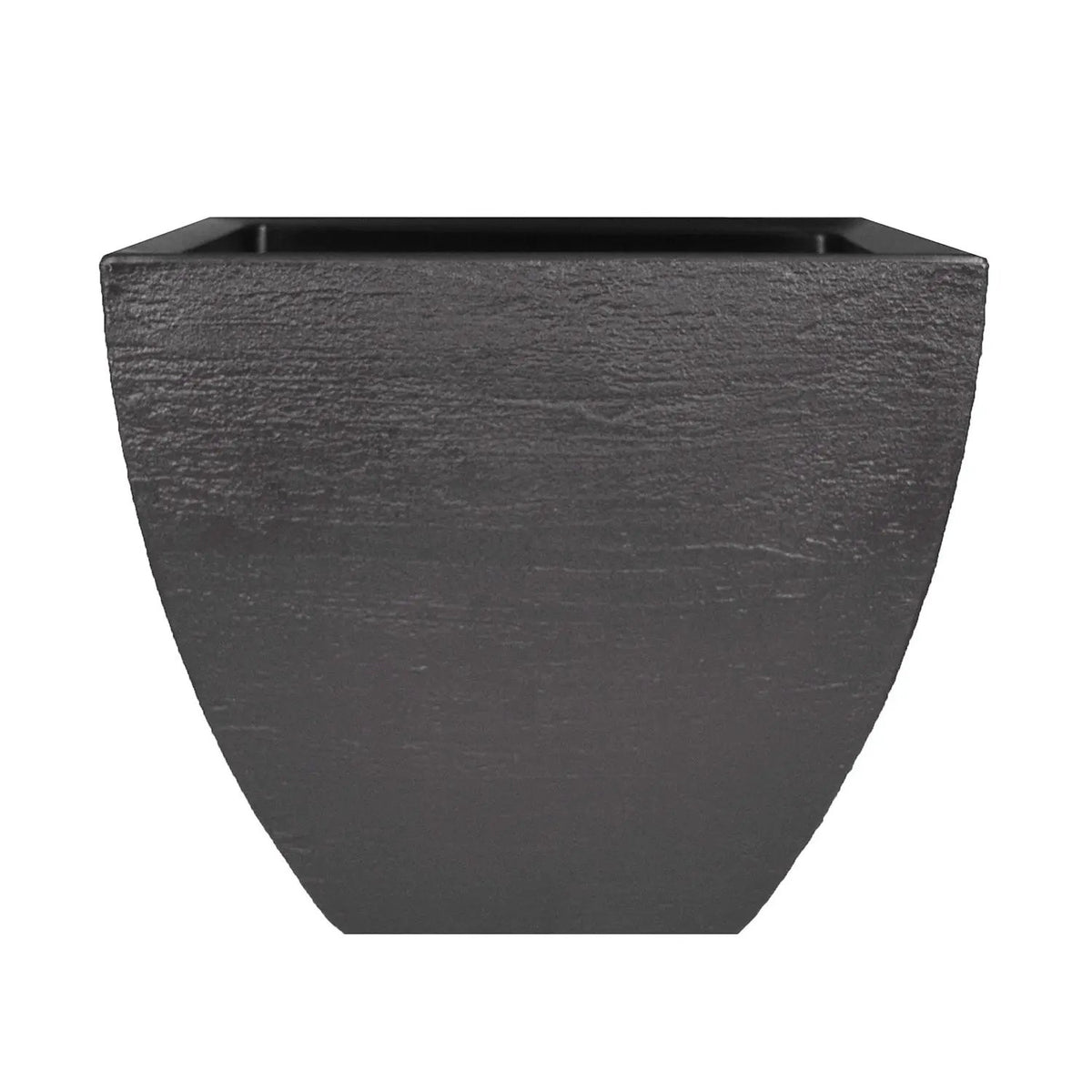 Modern Square Planter with Textured Finish in charcoal gray by Tusco Products on Tampa Home & Garden Store