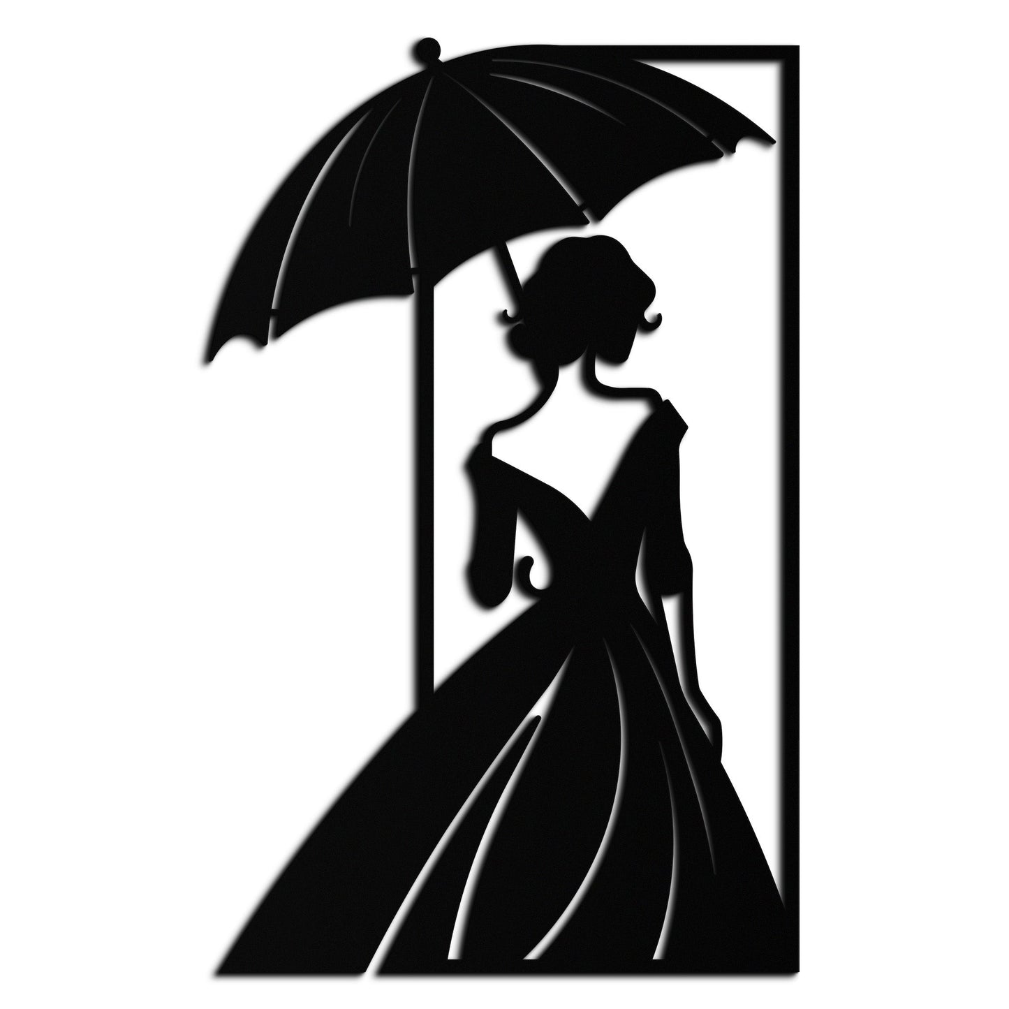 Modern Woman Silhouette Metal Wall Art – Elegant Female Figure Panel- KAF375 - Tampa Home & Garden Store