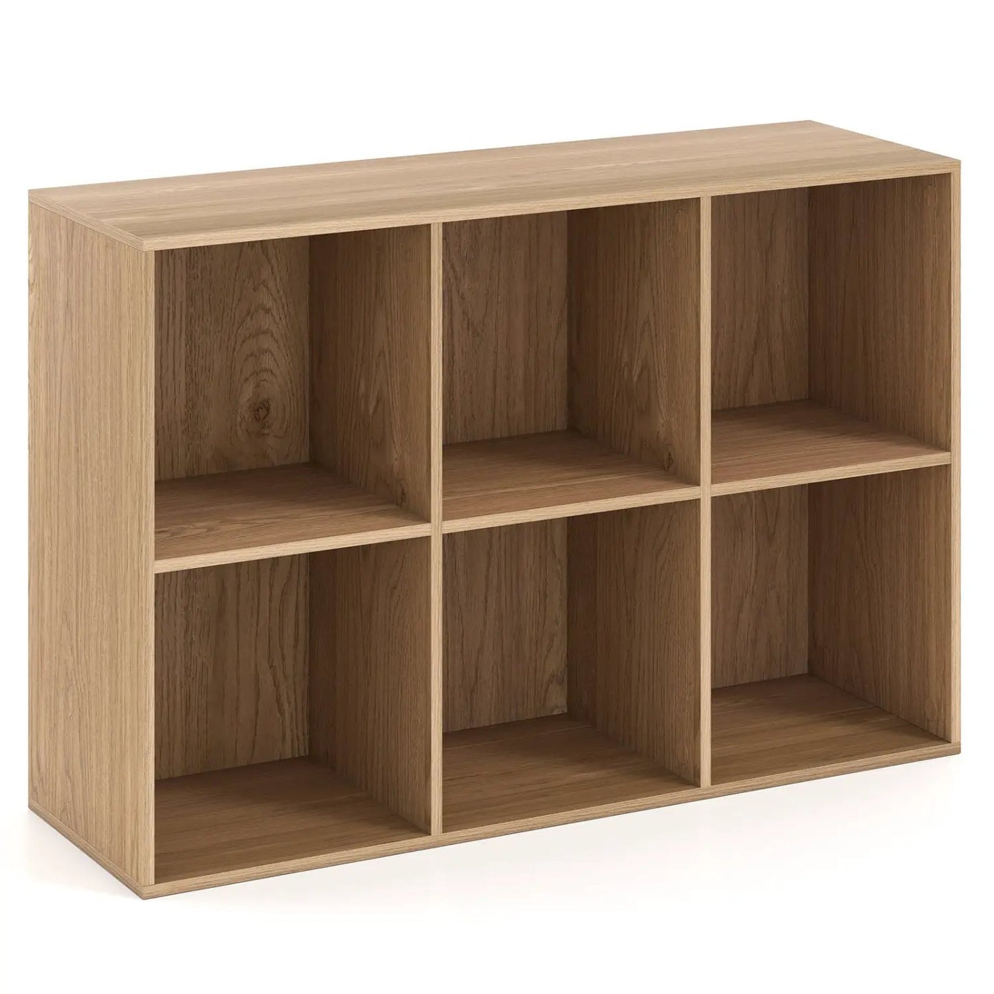 Modern 6-Cube Bookcase with Anti-tipping Kits for Bedroom Living Room-White - Tampa Home & Garden Store