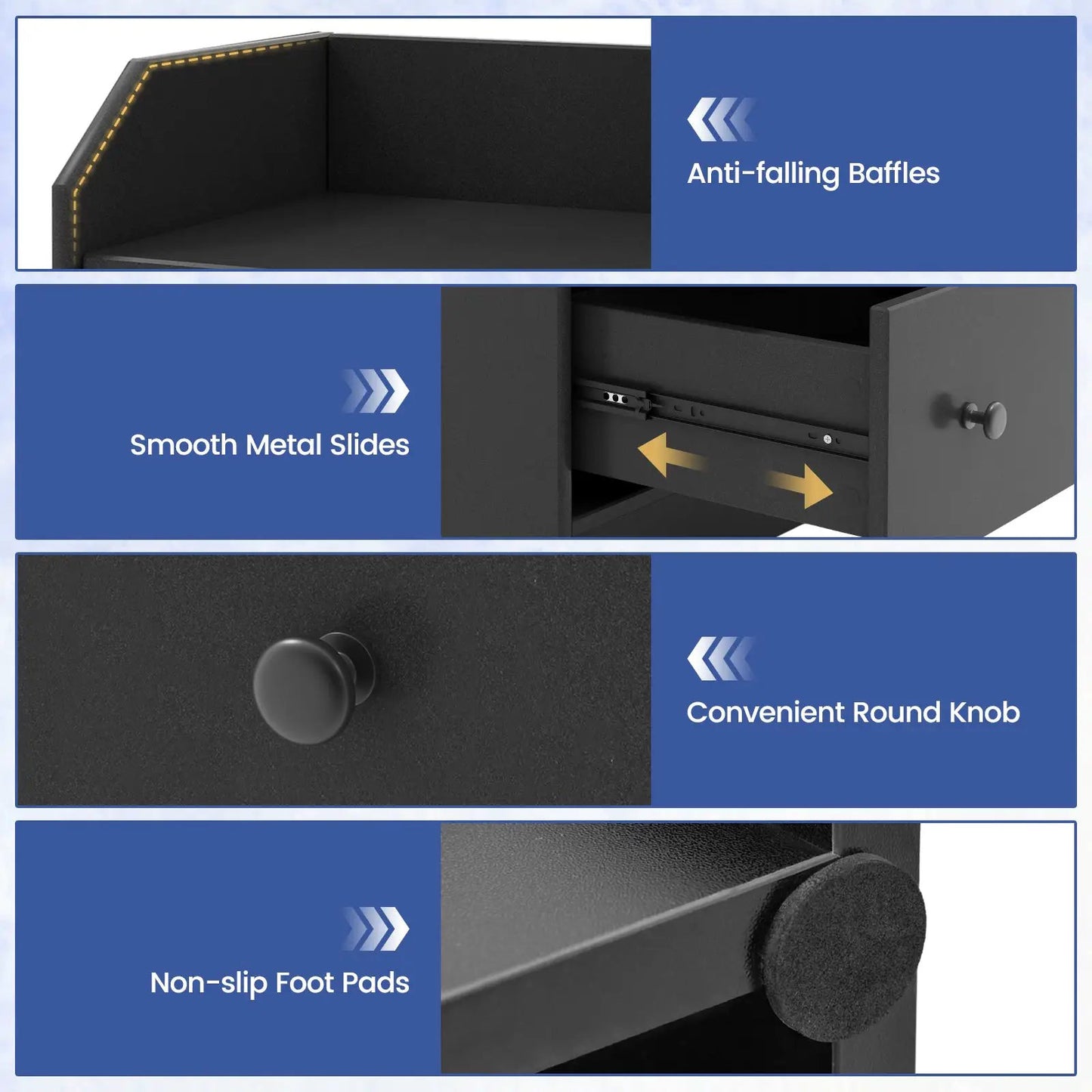 Storage Dresser with Anti-Toppling Device