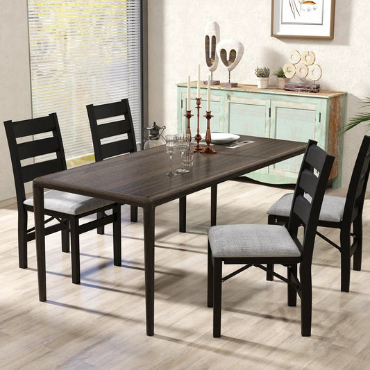 Modern Upholstered Folding Chairs set of 2 in black with cushioned seats on Tampa Home & Garden Store