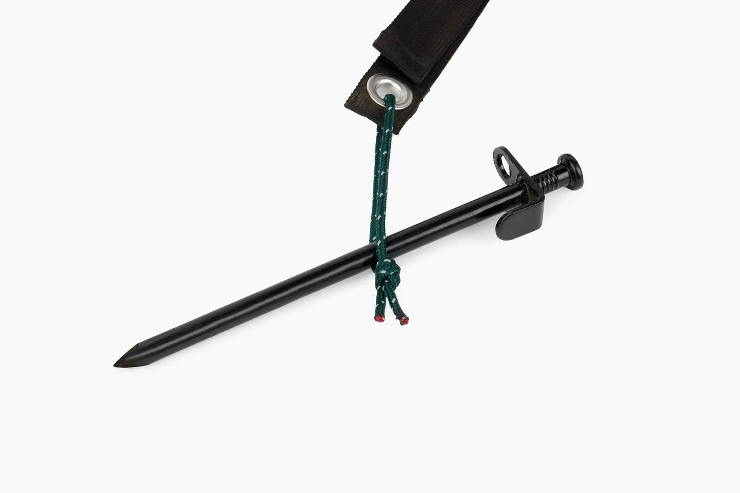 MoonWall Long Shade Panel for Vehicles by Moon with black fabric and green rope on Tampa Home & Garden Store