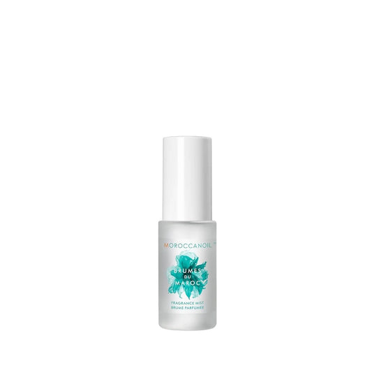 Moroccanoil Brumes du Maroc fragrance mist bottle with turquoise leaf artwork on Tampa Home & Garden Store