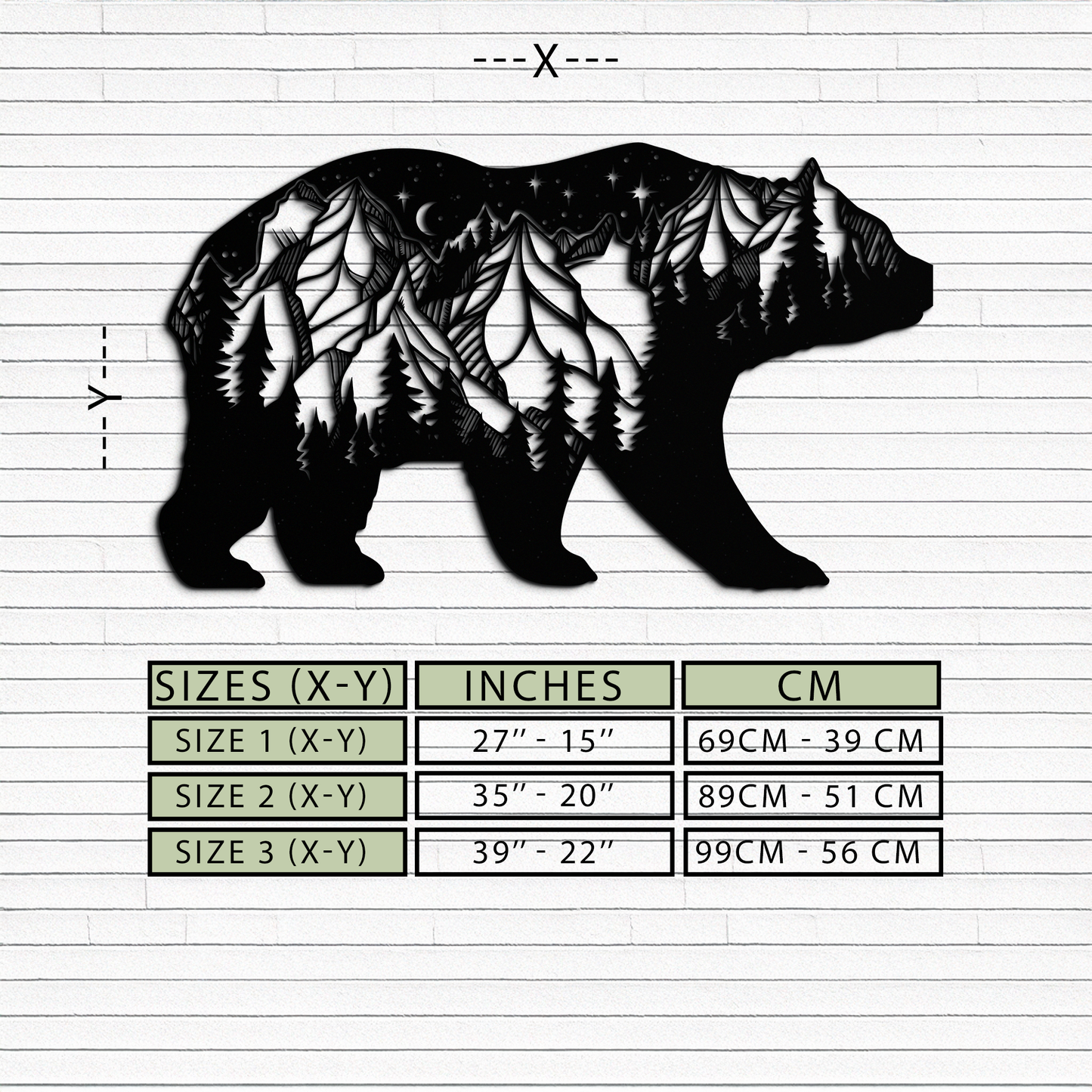 Mountain Bear Metal Wall Art - Nature-Inspired Wildlife Decor - KAF094 - Tampa Home & Garden Store