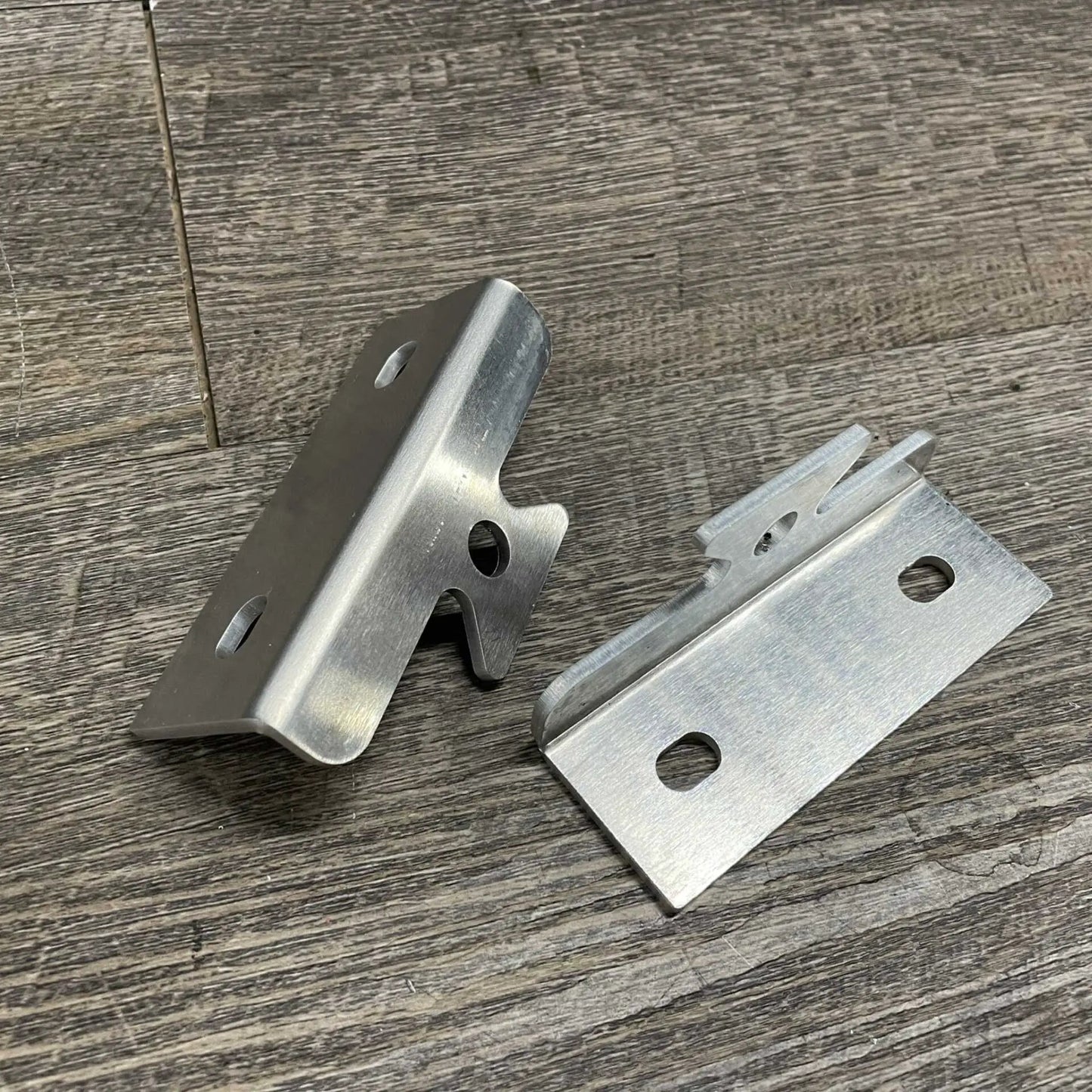 Heavy-Duty Aluminum Cleats for Vertical Gardens, silver mounting brackets set of several on Tampa Home & Garden Store