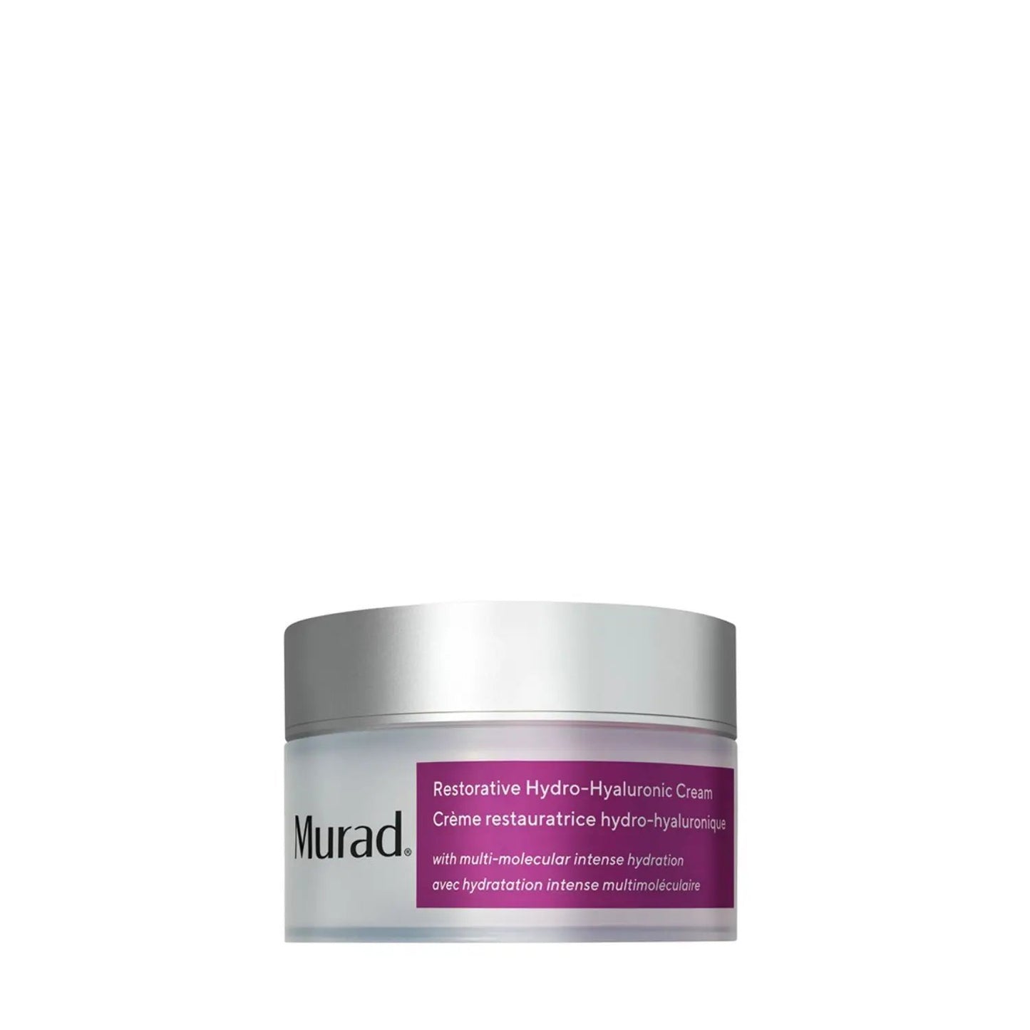 Murad Restorative Hydro-Hyaluronic Cream jar with silver cap and purple label on Tampa Home & Garden Store