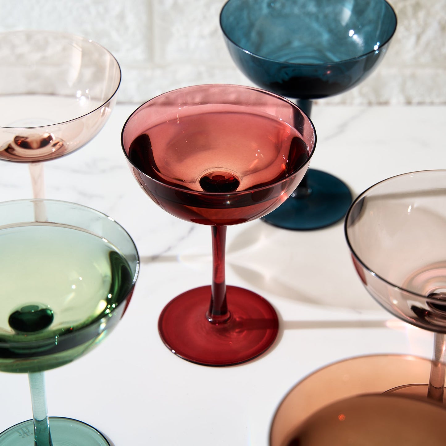 Tonal Champagne Coupe Glassware Set of Six