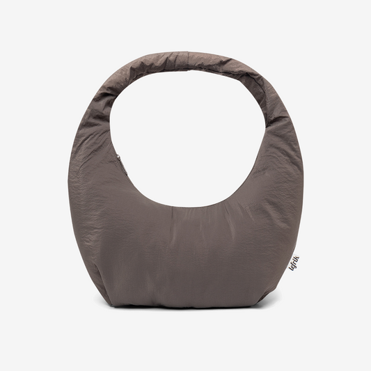 Myra Bag taupe shoulder bag, recycled RPET, water resistant, Lefrik USA on Tampa Home & Garden Store