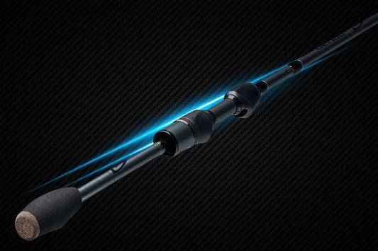 Myriad Pro fishing rod Denali cork grip with glow accents on carbon fiber rod on Tampa Home & Garden Store