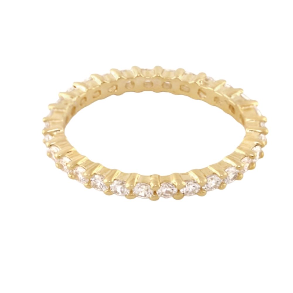 Pave eternity ring gold-tone with diamonds, Lauren G Adams, eternity band ring on Tampa Home & Garden Store