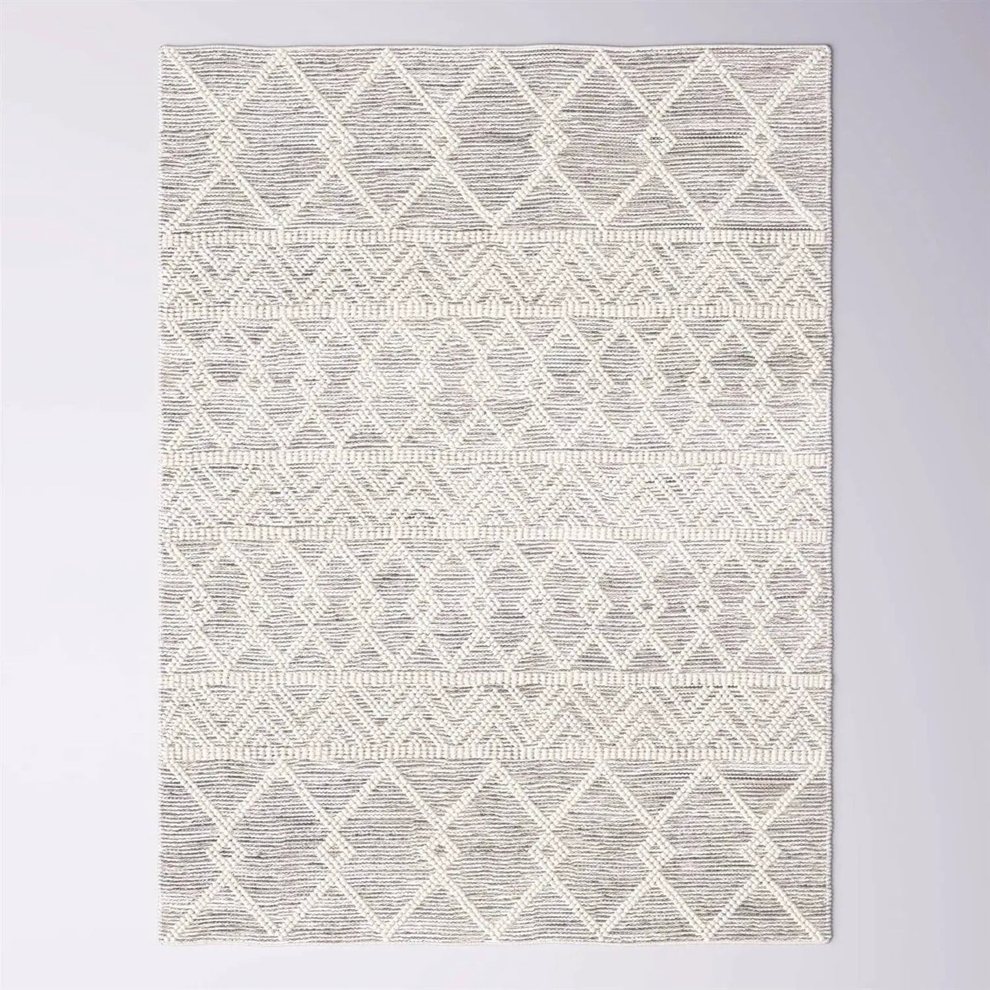 9-ft. x 12-ft. Hand Woven Wool Blend Grey Beige Ivory Persian Style Area Rug - Tampa Home & Garden Store