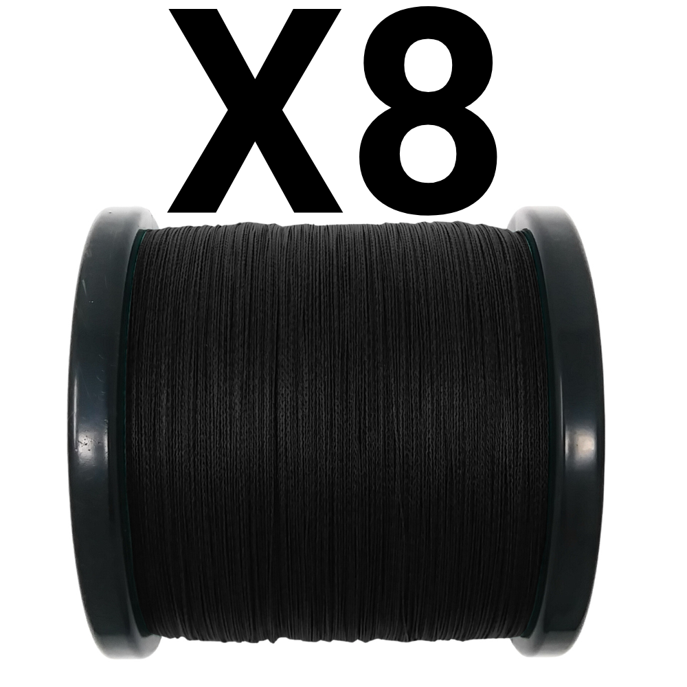 Reaction Tackle X8 braided fishing line black No Fade spool on Tampa Home & Garden Store