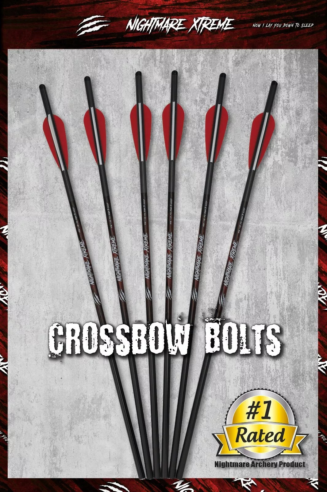 NIGHTMARE XTREME Crossbow Bolts Carbon Half Moon Nocks 6Pcs 20" - Tampa Home & Garden Store