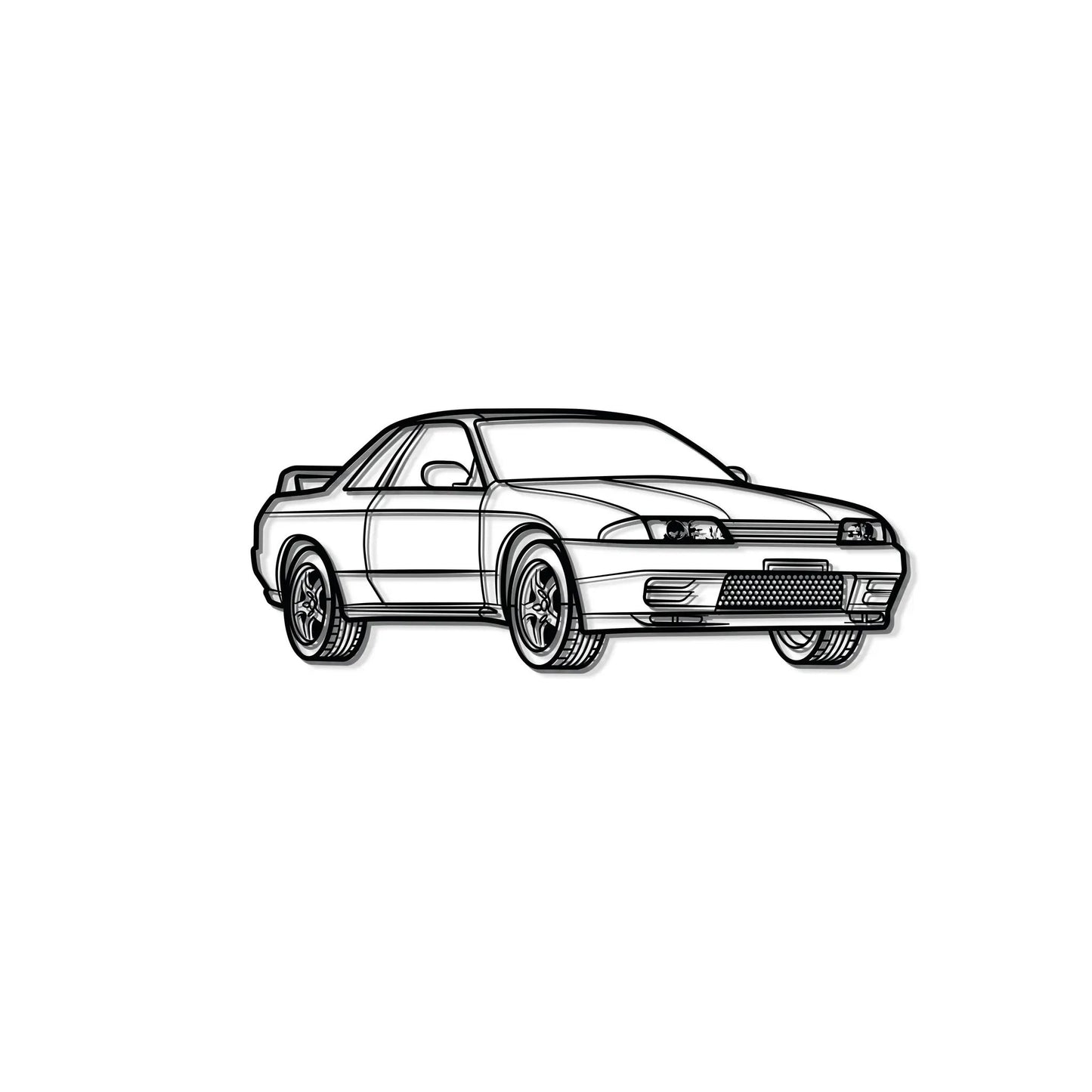Gt-R R32 perspective metal wall art line drawing Modello Turbo on Tampa Home & Garden Store