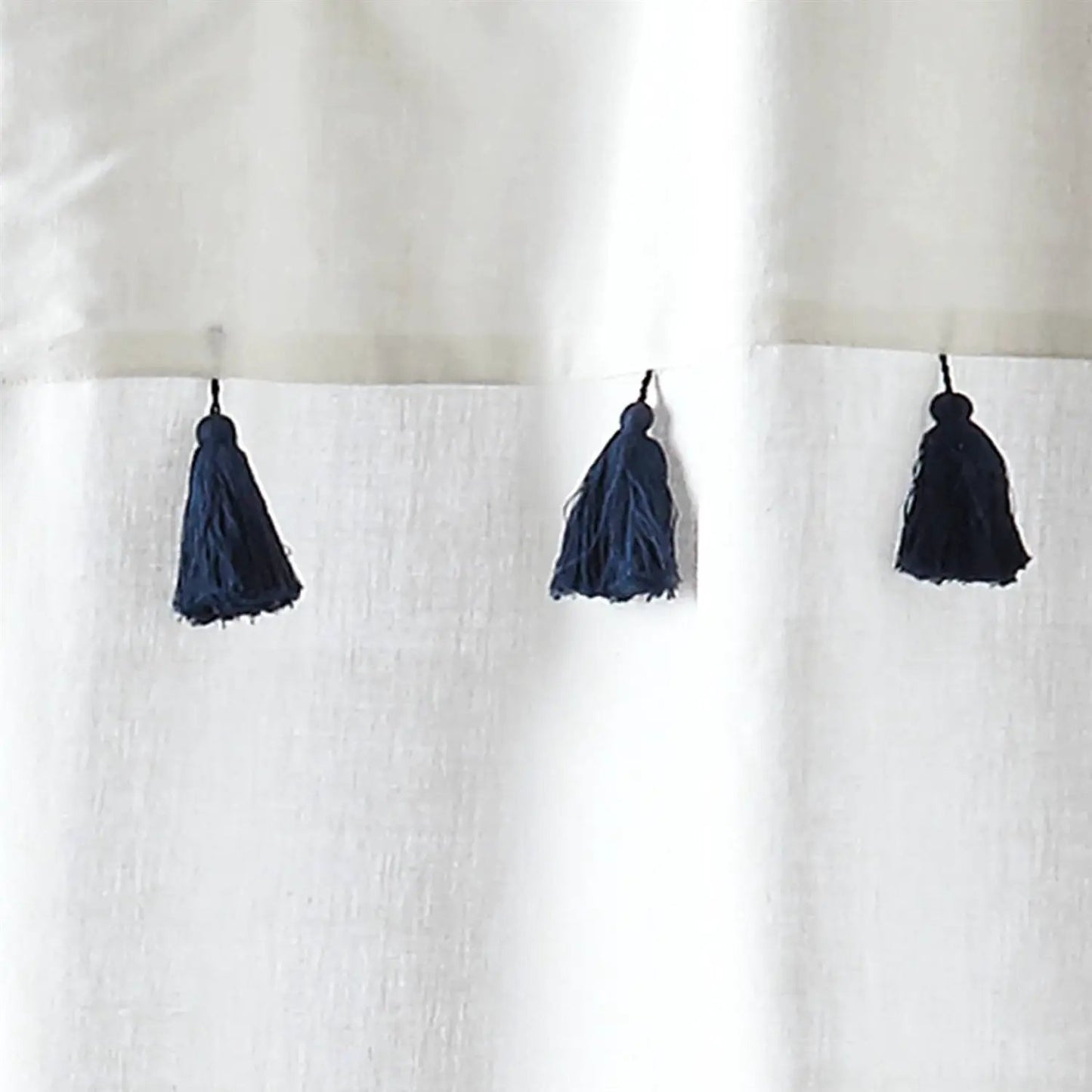72-inch Navy and White Stripes Cotton Shower Curtain - Tampa Home & Garden Store