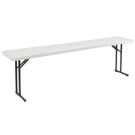Steel Frame 72-Inch Gray Plastic Folding Table by HomePacific with metal legs on Tampa Home & Garden Store