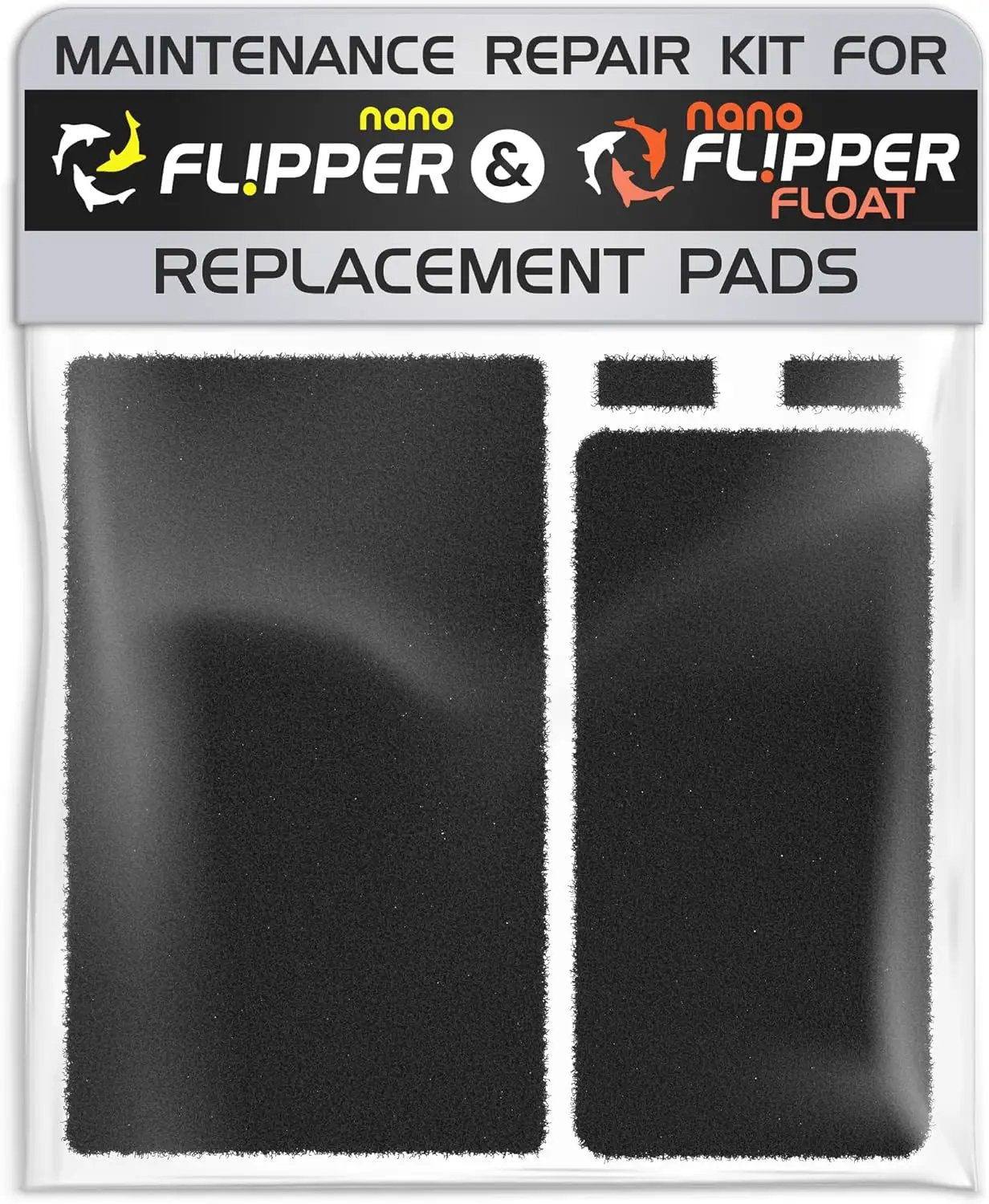 Flipper Nano Replacement Pads, black foam for aquarium cleaning by Flipper Aquarium Products on Tampa Home & Garden Store