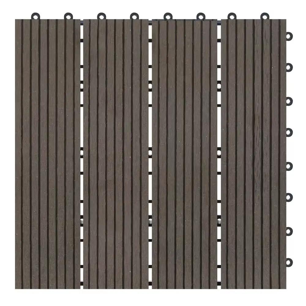 Naturesort Bamboo Deck Tiles Interlocking Grid dark brown bamboo outdoor flooring Elevate on Tampa Home & Garden Store
