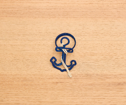 Nautical Anchor Napkin Rings – Coastal Table Decor, Handmade Raffia Napkin Holders, Set of 4 Blue and White Anchor Rings, Ocean Party Decor - Tampa Home & Garden Store